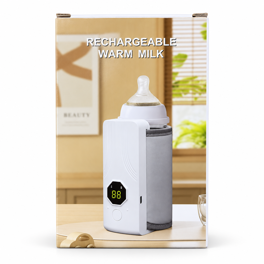 Rechargeable Portable Baby Bottle Warmer with Digital Display