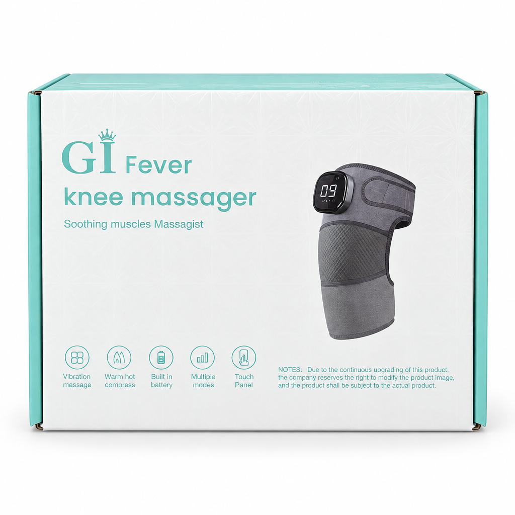 GI Fever Knee Massager with Heat, Vibration and Touch Panel